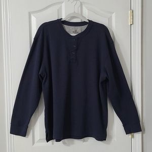 RedHead Men's Navy Thermal Henley XL